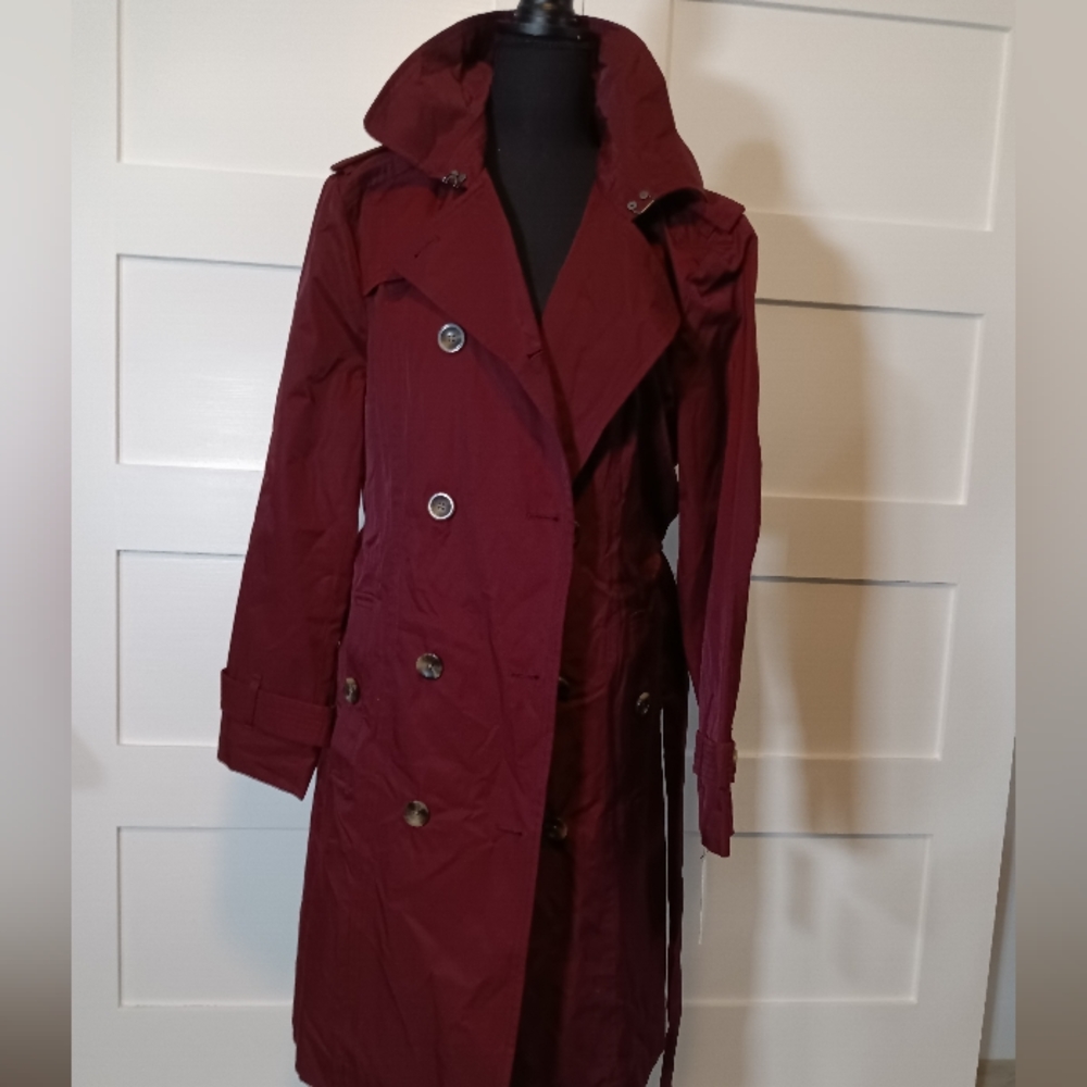 NWT Elegant London Fog Hooded Trench